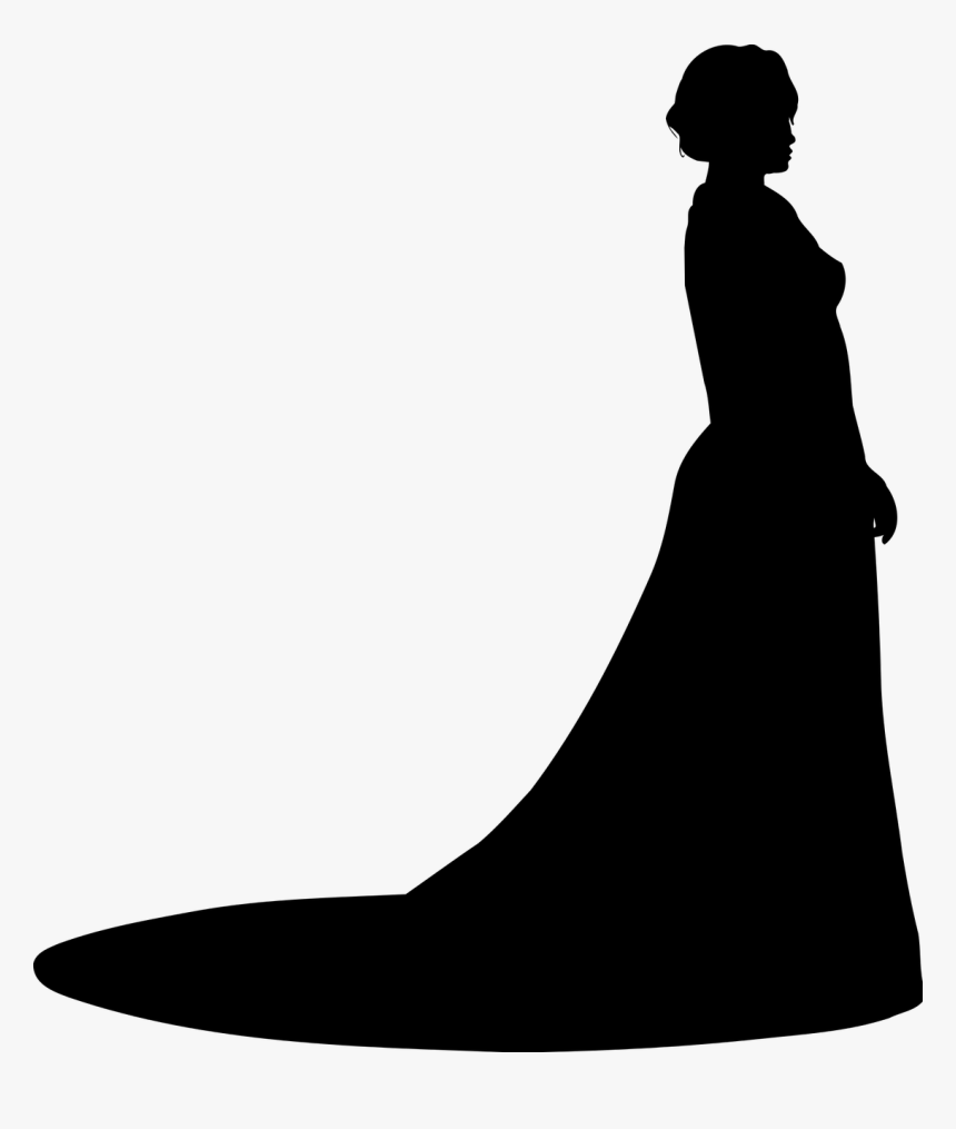 Dress Ball Gown Evening Gown Clip Art - Woman In Gown Silhouette, HD Png Download, Free Download