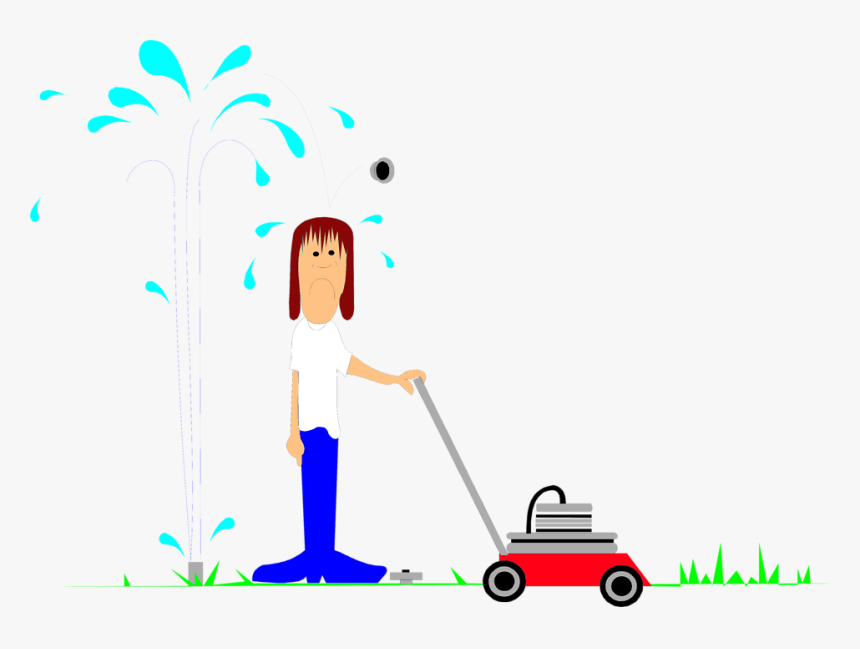 Lawnmower Clipart Landscaping - Sprinklers Cartoon Transparent, HD Png Download, Free Download