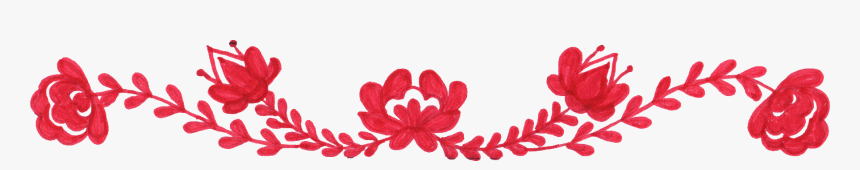 Red Flower Border Png, Transparent Png, Free Download