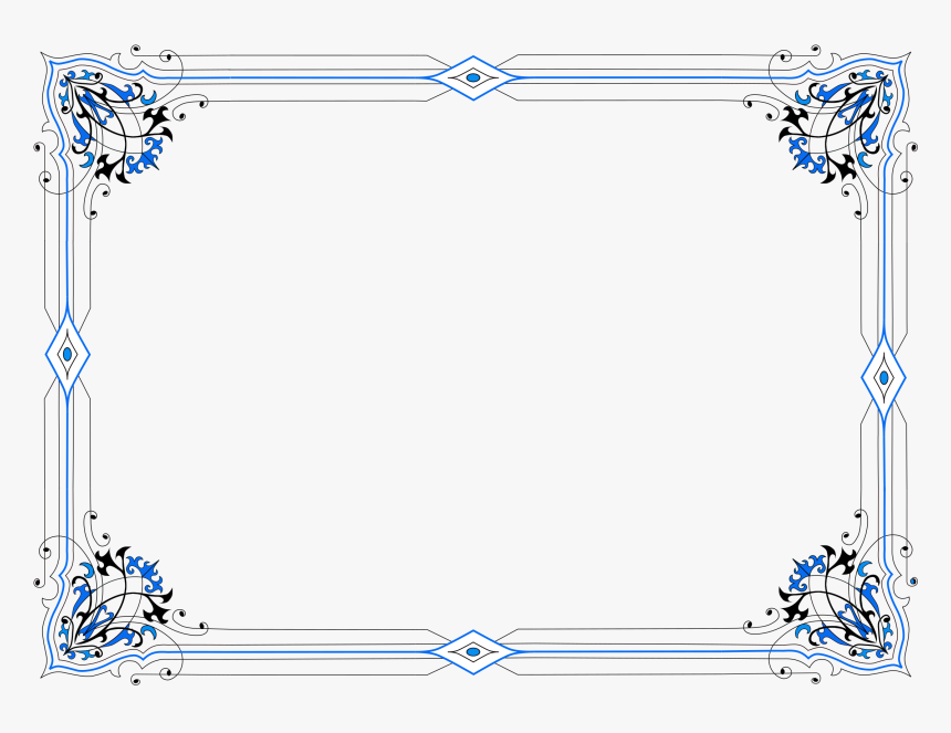 Border - Blue Frames And Borders Png, Transparent Png, Free Download