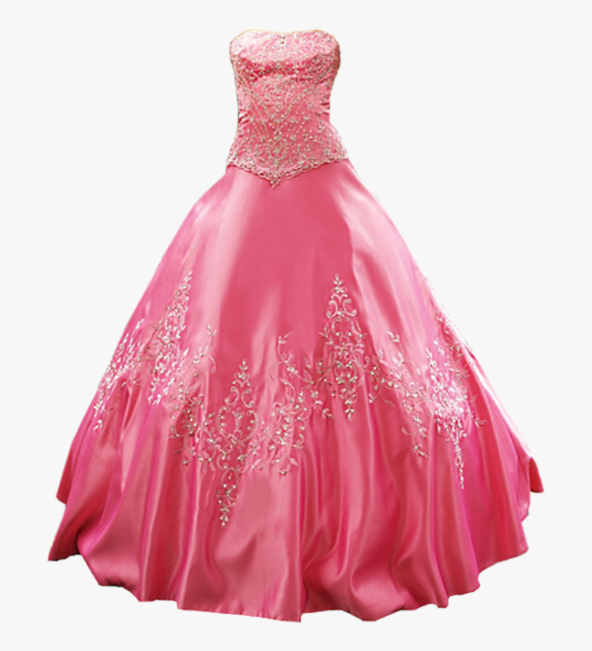 Clothing Transparent - Pink Frilly Princess Dress, HD Png Download, Free Download