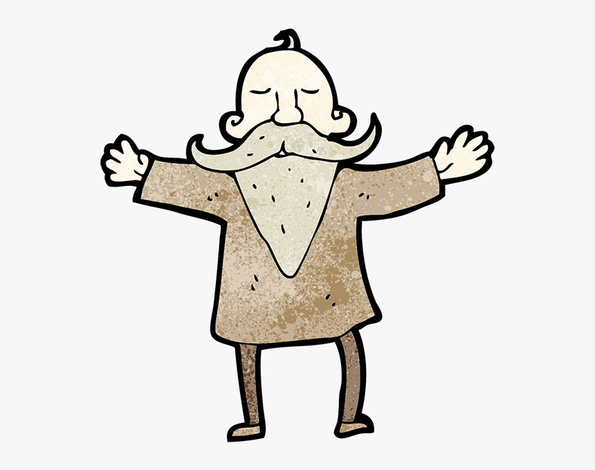 Drawing Wise Old Man Stock Photography - Wise Old Man Cartoon Drawing, HD  Png Download - kindpng
