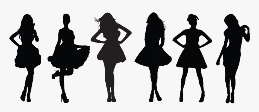 Little Black Dress Royalty-free Silhouette - Black Women Transparent Background, HD Png Download, Free Download