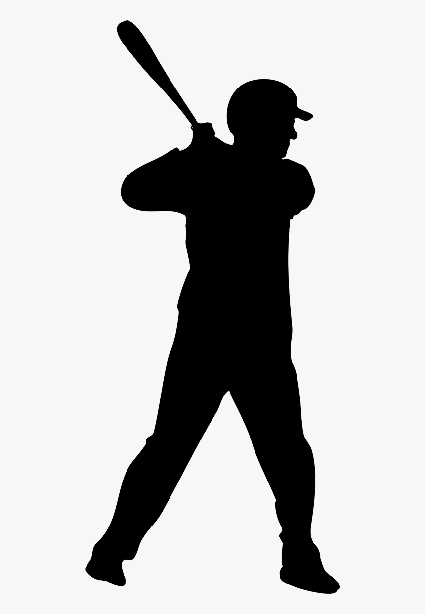 Baseball Player Silhouette - Baseball Player Silhouette Png, Transparent Png, Free Download