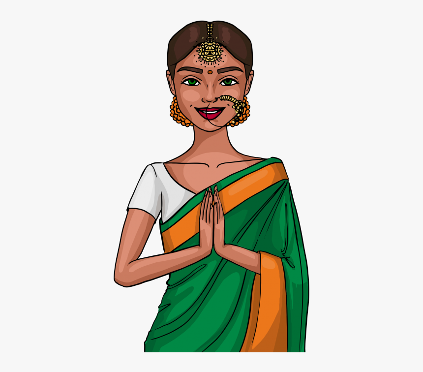 Indian Girl Png Image Free Download Searchpng - Indian Ladies Welcome Png, Transparent Png, Free Download