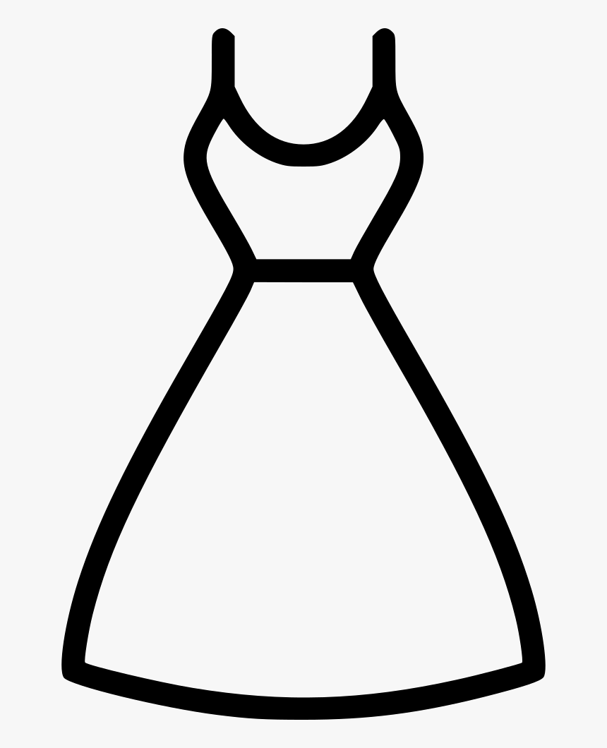 Dress Girl Women Fashion Garment - Silueta De Un Vestido, HD Png Download, Free Download