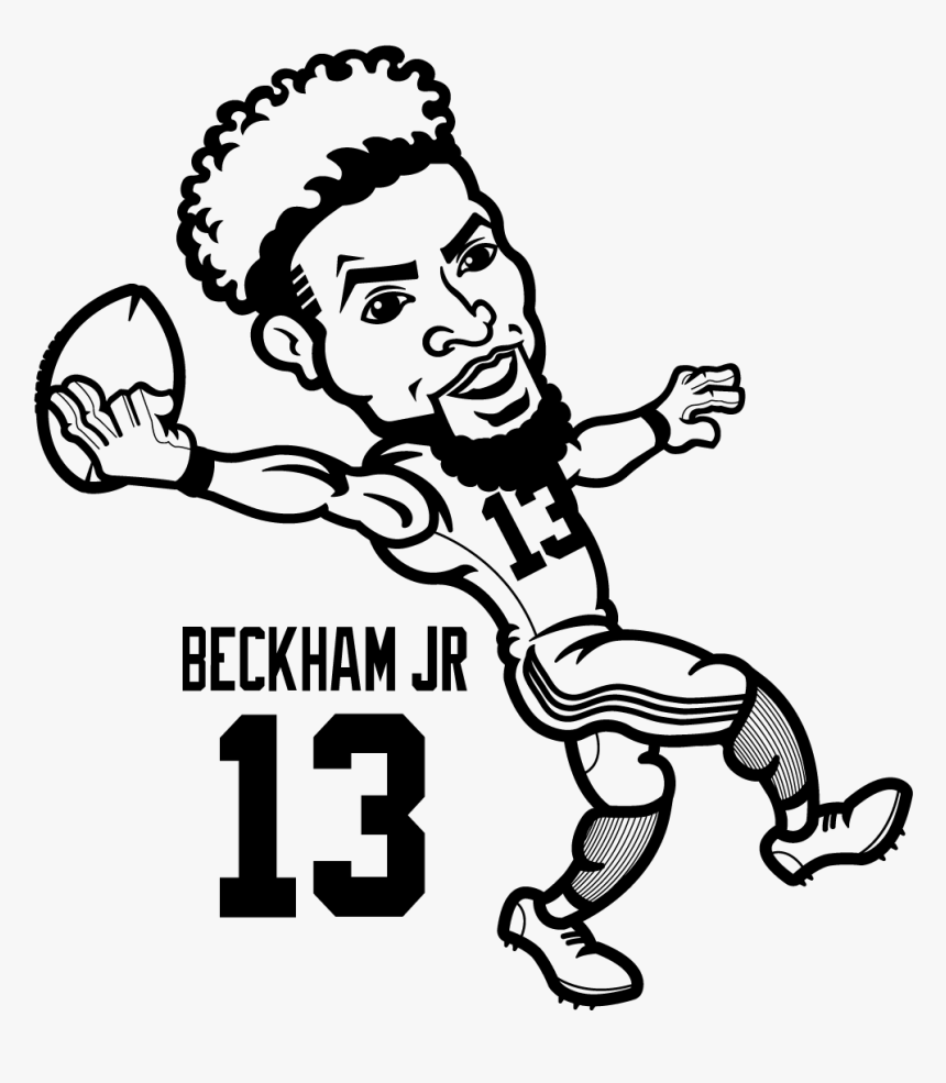 Odell Beckham Jr Coloring Sheets 5 By Michael - Odell Beckham Coloring Sheets, HD Png Download, Free Download