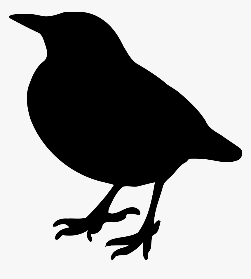 American Crow Lovebird Silhouette Clip Art - Transparent Background Transparent Animal Silhouettes, HD Png Download, Free Download
