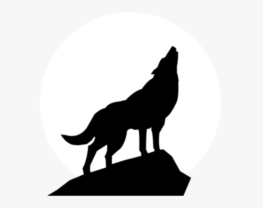 Pawprint Clipart Baby Wolf - Black Wolf Howling Drawing, HD Png Download, Free Download