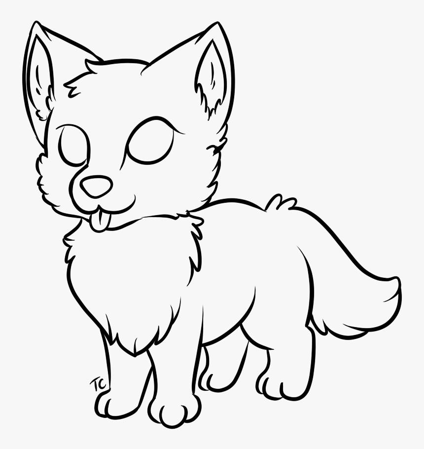 Drawing Werewolf Baby Transparent Png Clipart Free - Easy Wolf Coloring