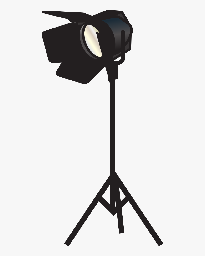 Theater Or Studio Spotlight On Tripod - Camera On Stand Clipart, HD Png Download, Free Download