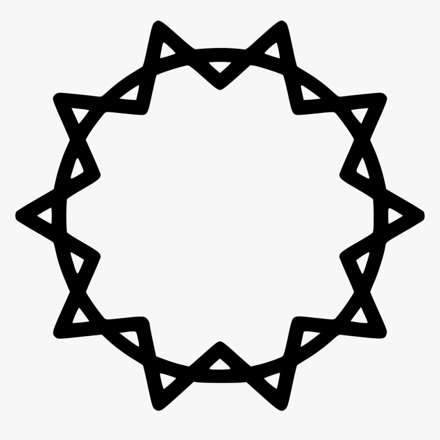 Christian Circle Crown Jesus Shape Thorn - Wedding Flower Clipart Black And White Png, Transparent Png, Free Download