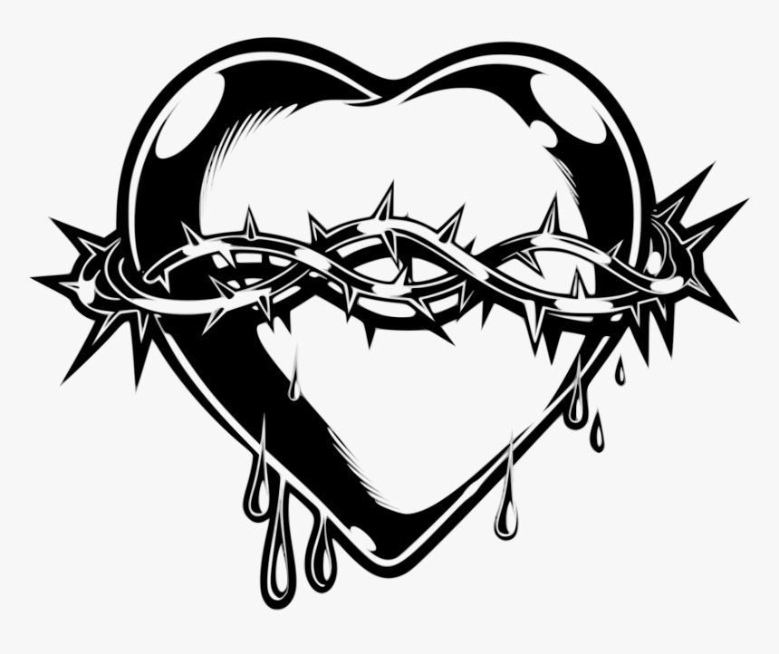 Thorns, Spines, And Prickles Crown Of Thorns Heart - Imagen De Corazón Con Espinas, HD Png Download, Free Download