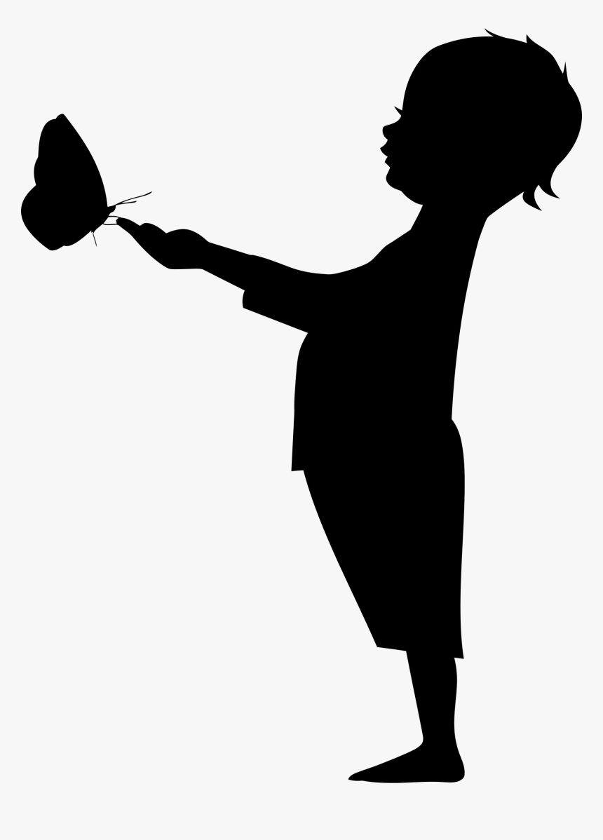 Black Child Png - Clip Art Silhouette Child, Transparent Png, Free Download