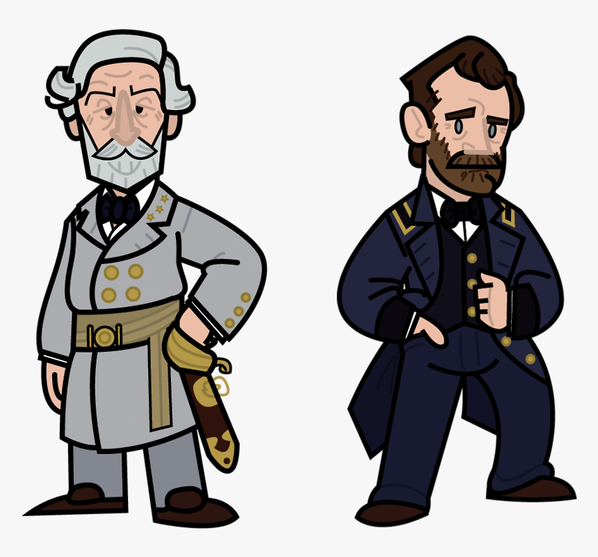 Civil War Generals Cartoon, HD Png Download, Free Download