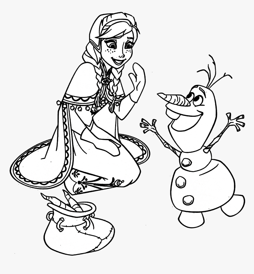 Colouring Pictures Of Cute Disney Frozen, HD Png Download, Free Download