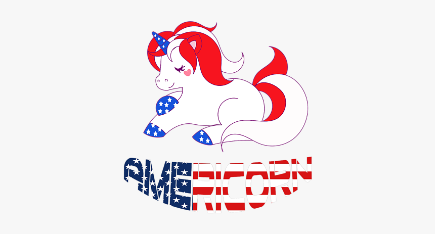 Red White And Blue Unicorn Png, Transparent Png, Free Download