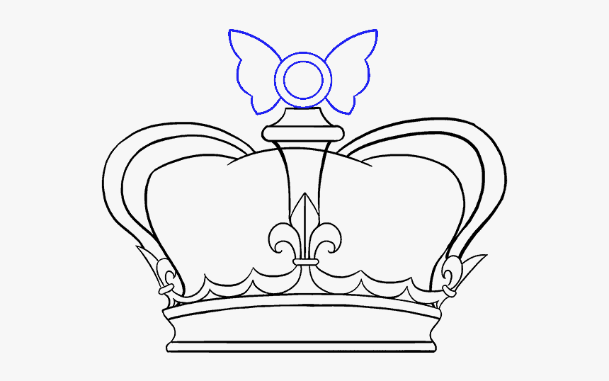 Clip Art How To Draw A Crown Of Thorns - Draw A Crown Easy, HD Png Download, Free Download