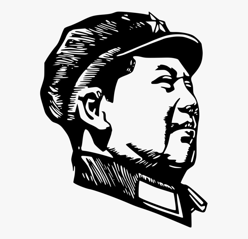 Graphic Design,head,stencil - Mao Zedong Clipart, HD Png Download, Free Download