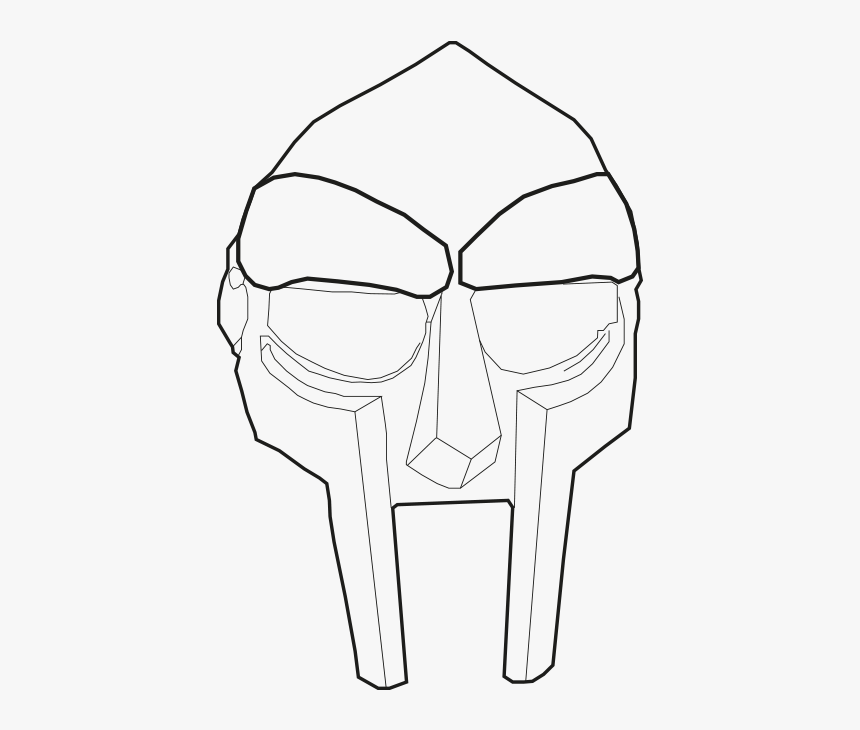 Clip Art Mf Doom Mask Clipart - Line Art, HD Png Download, Free Download