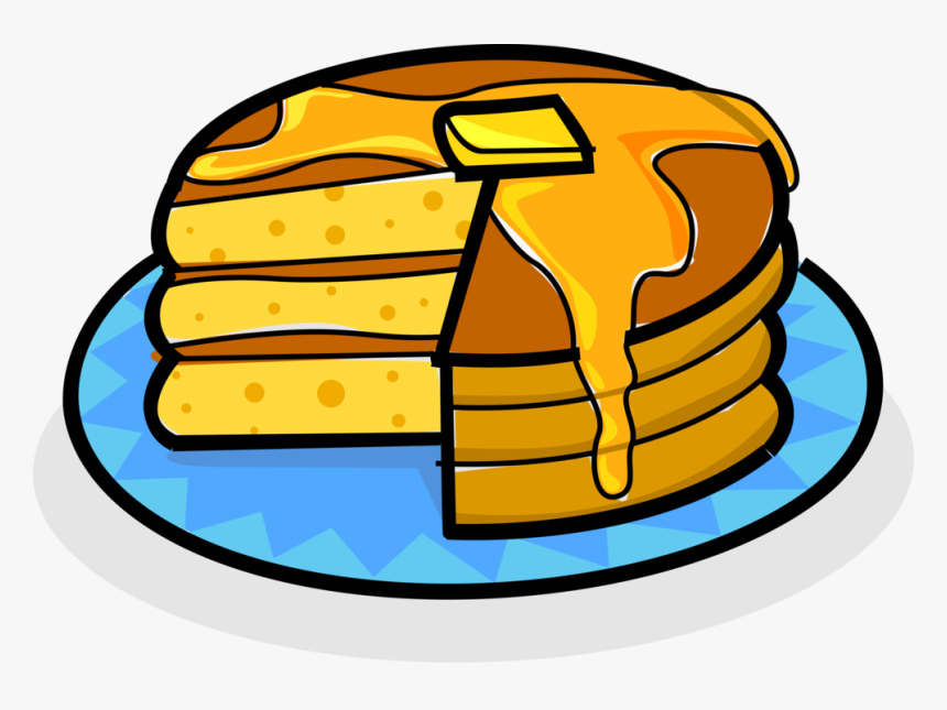 Vector Illustration Of Stack Of Breakfast Pancakes - Pancake Clip Art, HD Png Download, Free Download