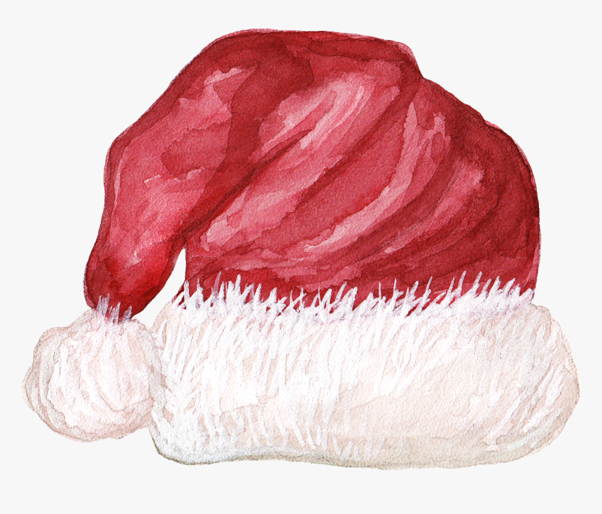 Watercolor Santa Hat Png, Transparent Png, Free Download