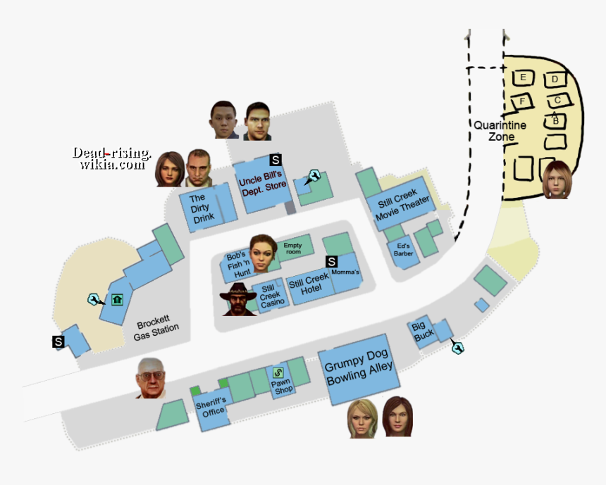 Dead Rising Case Zero Map, HD Png Download, Free Download