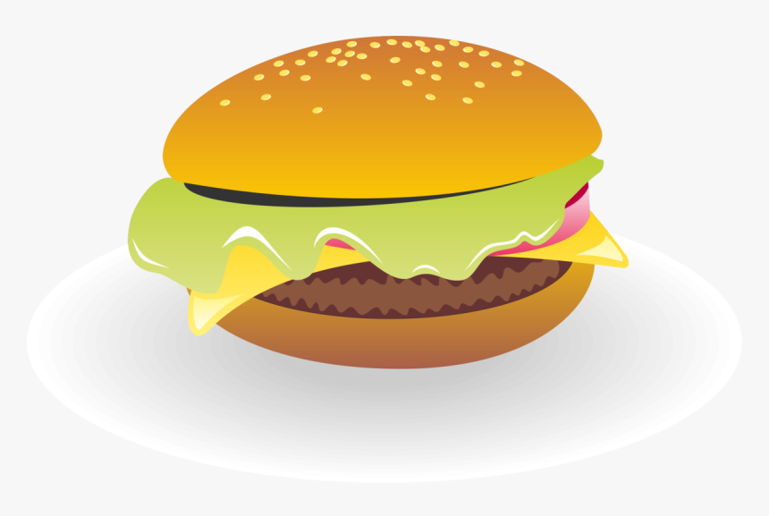 Sandwich,hamburger,food - Cheese Burger Vector Png, Transparent Png, Free Download