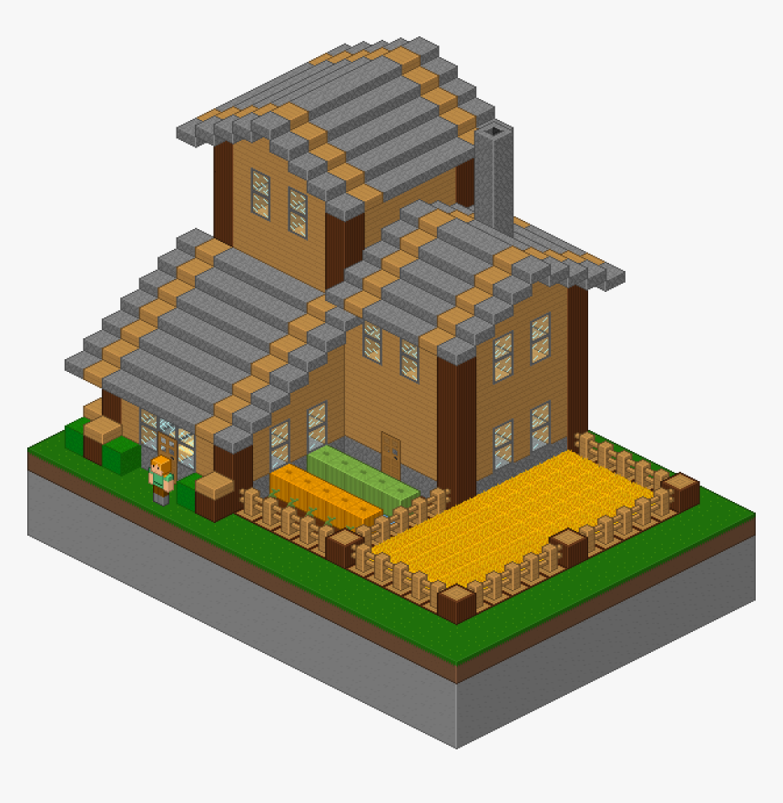 Minecraft House Png - House Pixel Art Png, Transparent Png, Free Download