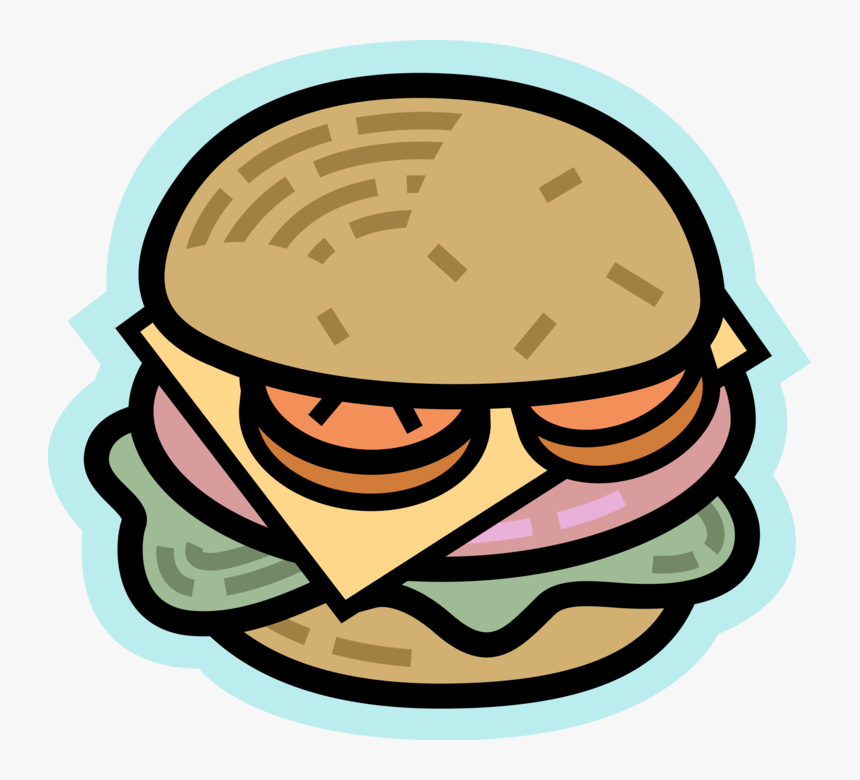 Vector Illustration Of Fast Food Hamburger Meal With, HD Png Download, Free Download