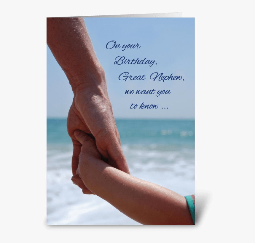 Great Nephew Child Birthday Holding Hand Greeting Card - Happy Adoption Day Anniversary, HD Png Download, Free Download