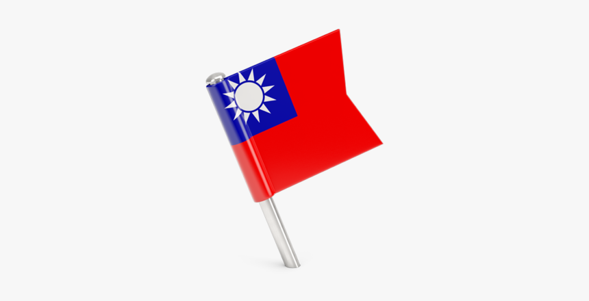 Square Flag Pin - Taiwan Flag Icon Png, Transparent Png, Free Download