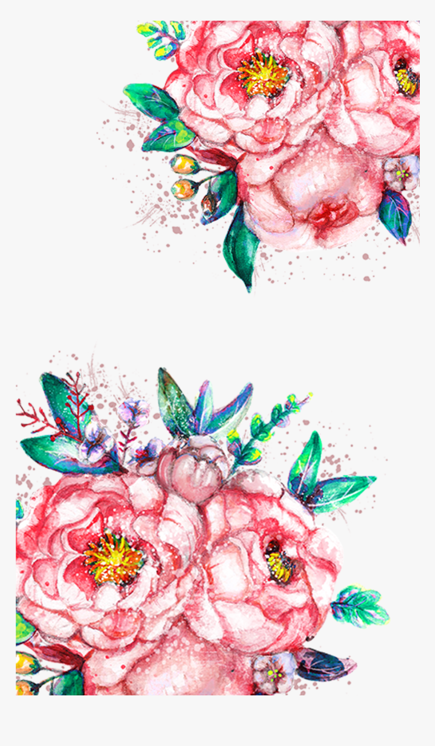 Red Watercolor Flower - Watercolor Painting, HD Png Download, Free Download