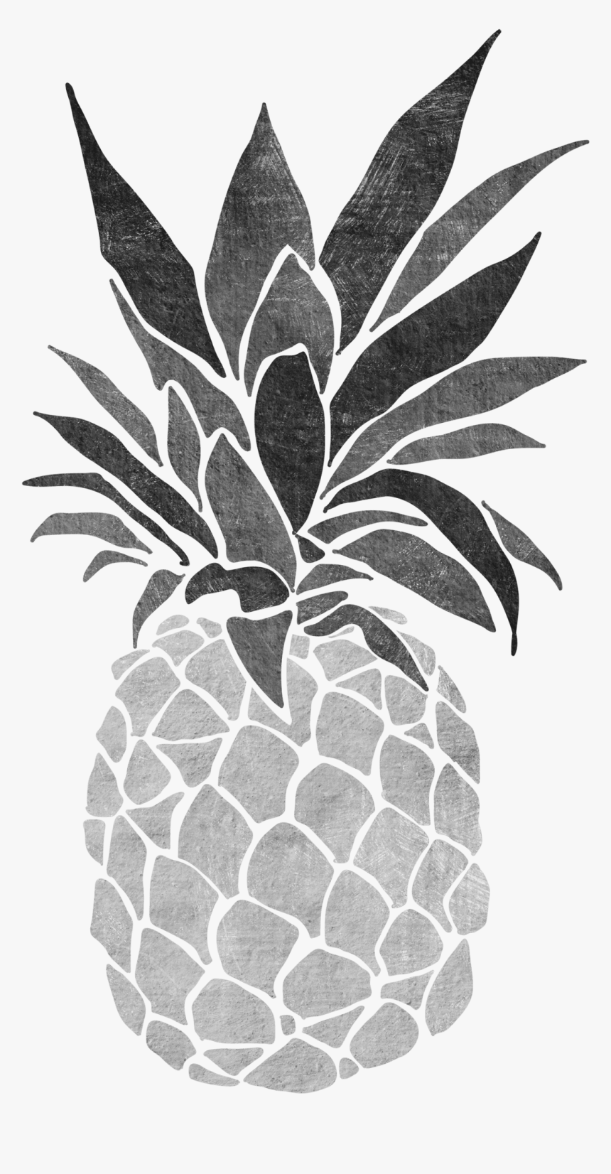 Transparent Black And White Pineapple Png - Black And White Wall Painting, Png Download, Free Download