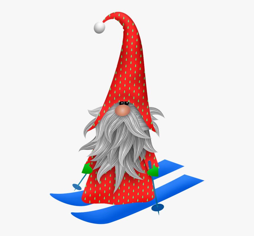 Scandia Gnome, Christmas Skiing, Gnome Skiing, Window, HD Png Download, Free Download