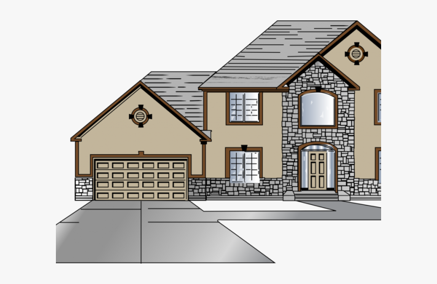 Minecraft House Cliparts - Big Two Story House, HD Png Download, Free Download