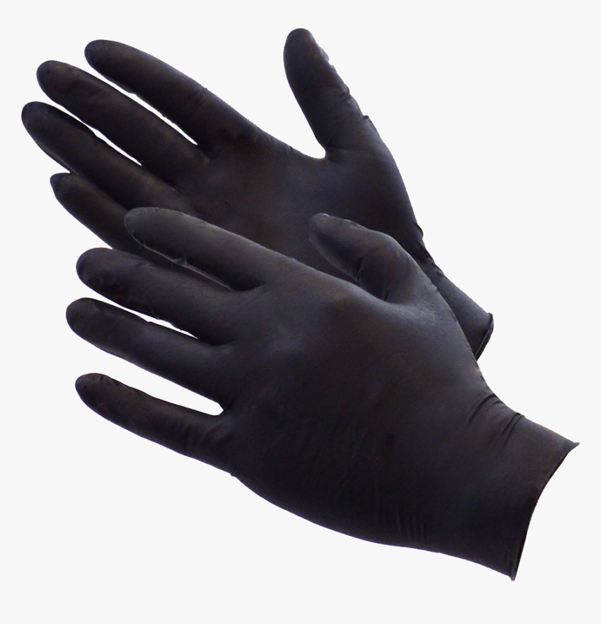 Medical Gloves Png - Black Nitrile Gloves, Transparent Png, Free Download