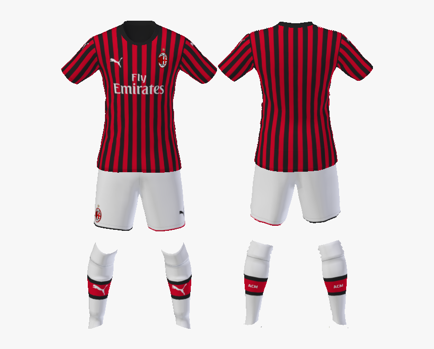 Download Associazione Calcio Milan 2019 Home Kit - Ac Milan Kit 2019, HD Png Download, Free Download