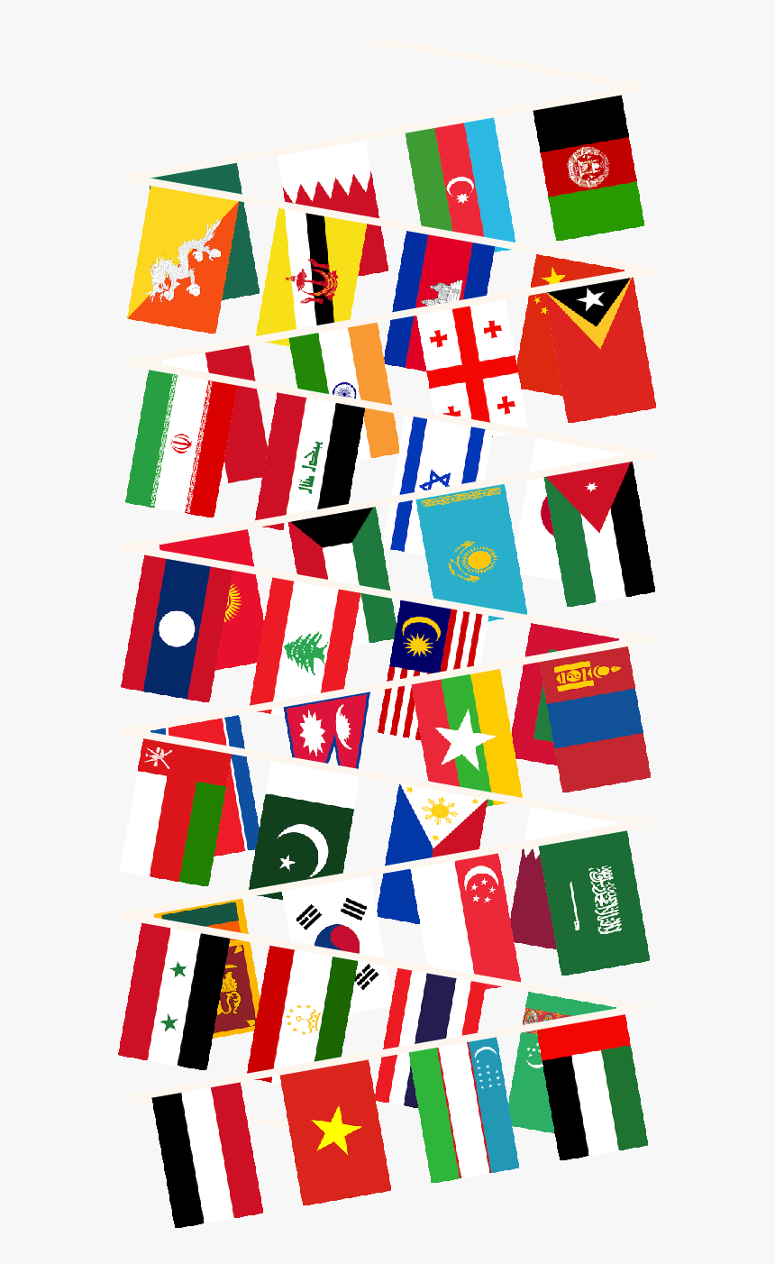 Clip Art Asian Flag - Flaglets Of The World, HD Png Download, Free Download