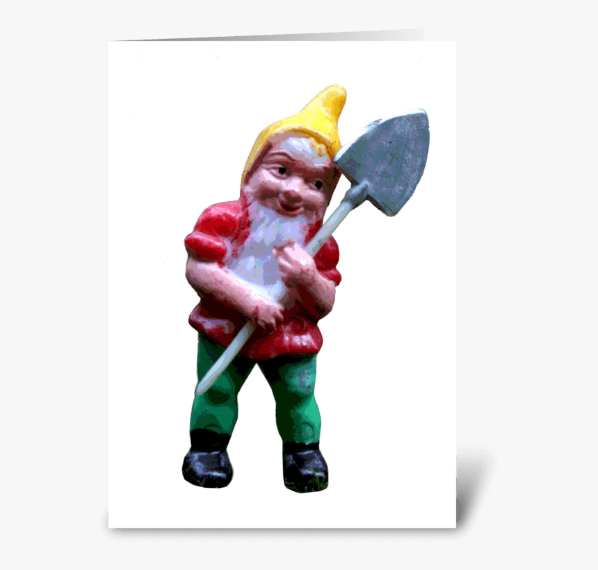 Groovy Garden Gnome Greeting Card - Figurine, HD Png Download, Free Download