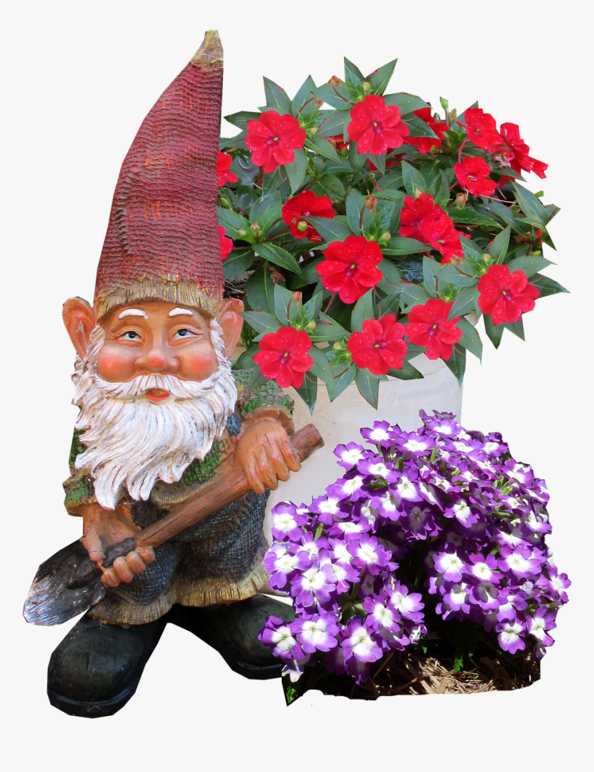 Gnome Flowers Cut Free Photo - Bouquet, HD Png Download, Free Download
