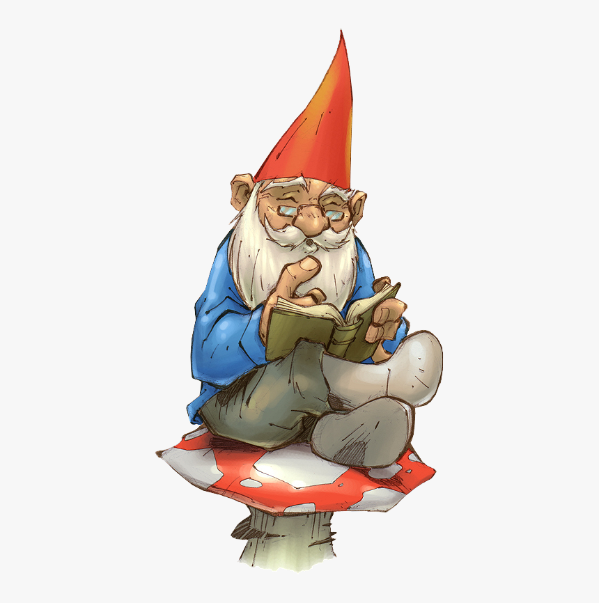 Garden Gnome Dwarf Clip Art - Gnome Reading A Book, HD Png Download, Free Download