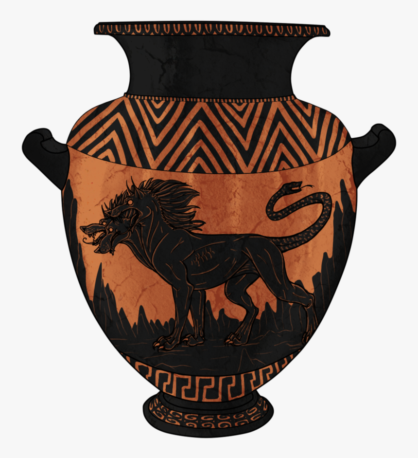 Ancient Greek Vase Transparent , Transparent Cartoons - Greek Vase Of  Cerberus, HD Png Download - kindpng