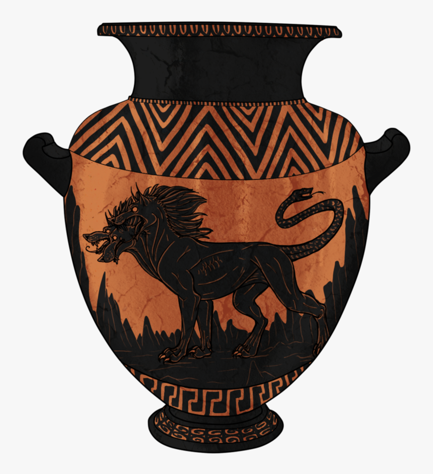 Ancient Greek Vase Transparent , Transparent Cartoons - Greek Vase Of Cerberus, HD Png Download, Free Download