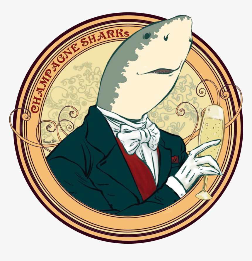 Transparent Happy Shark Clipart - Champagne Shark, HD Png Download, Free Download