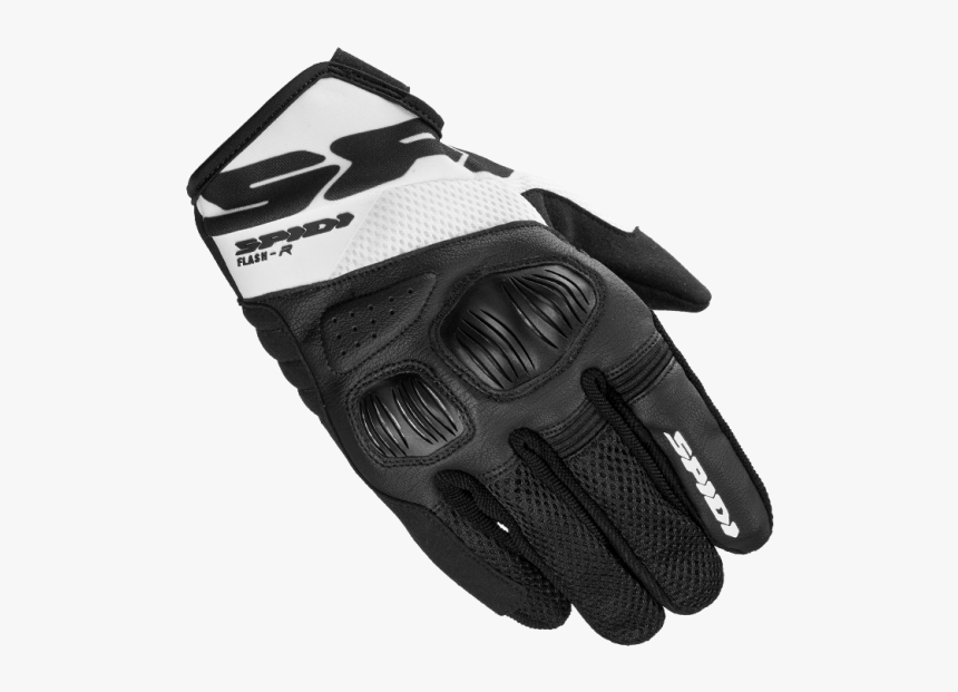 Spidi Flash-r Evo Tex Black White Gloves - Guantes Flash R Evo, HD Png Download, Free Download