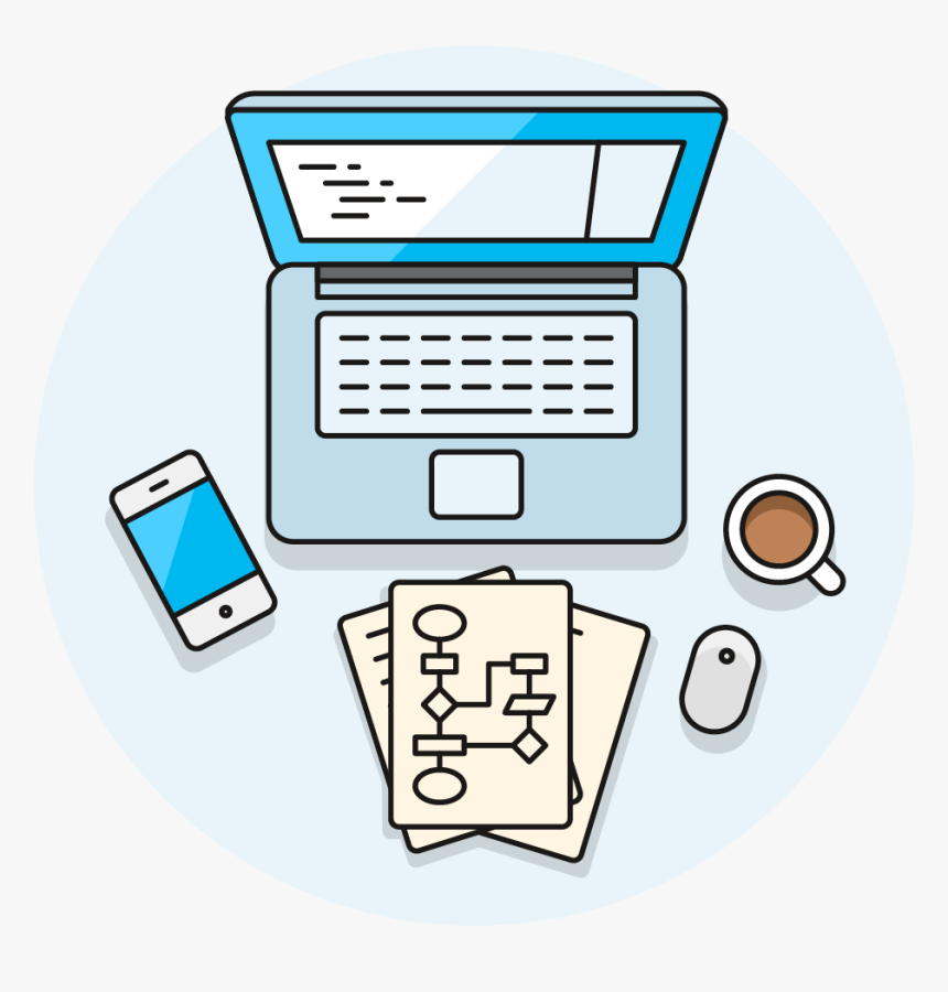 01 Desktop Programmer Programming Flowchart Clipart - Technology Vector Illustration, HD Png Download, Free Download