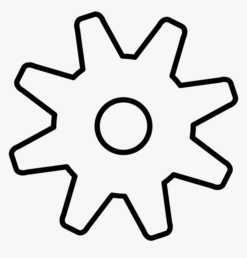 Gear Outline - Gear Outline Png, Transparent Png, Free Download