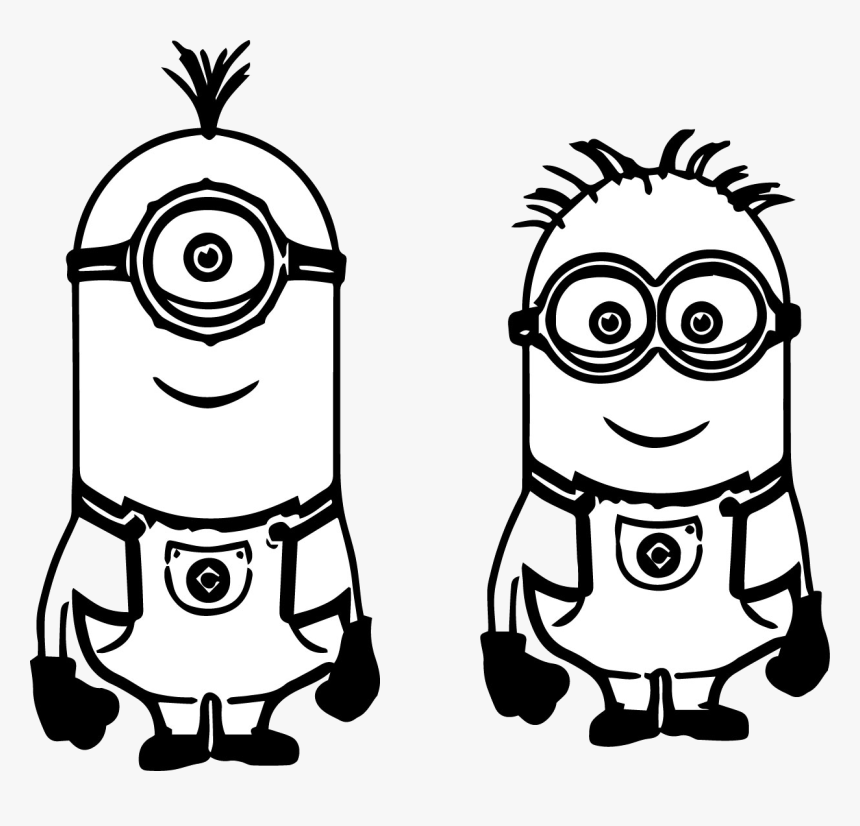 Minion Clipart Color Free Cliparts Images On Transparent - Minions Clipart Black And White, HD Png Download, Free Download