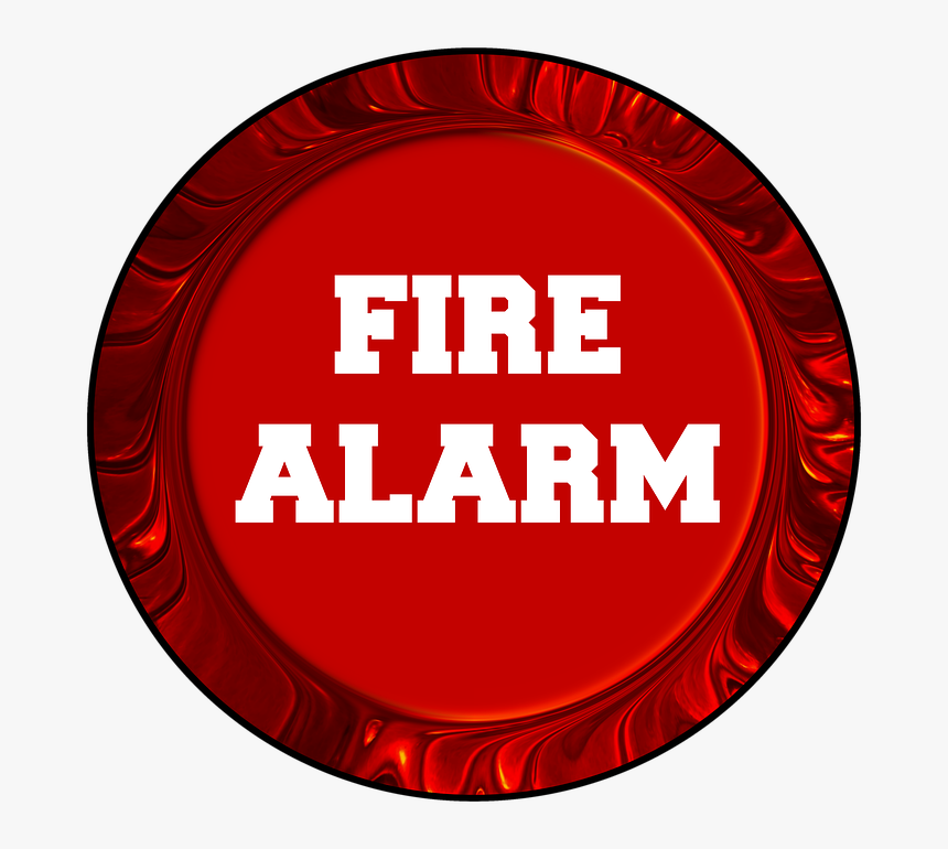 Fire, Alarm, Button, Push, Press, Warning, Danger - Circle, HD Png Download, Free Download